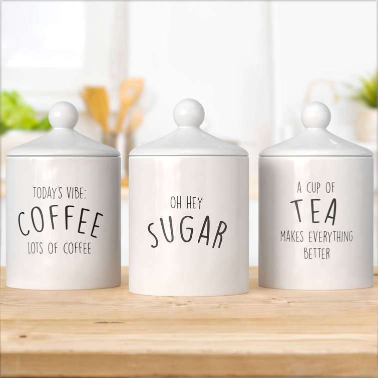 Wayfair tea coffee shop sugar canisters